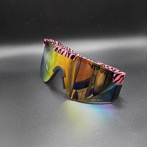 Pink and Black Zebra Striped Viper Sunglasses